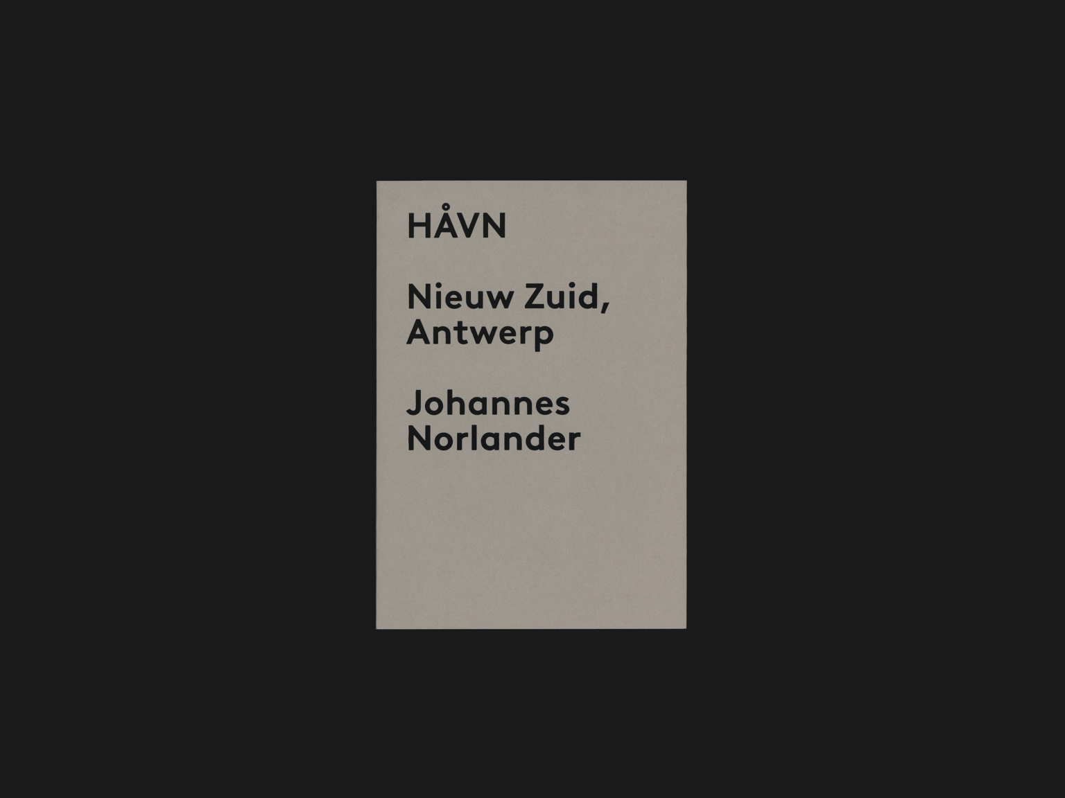Johannes Norlander: HÅVN